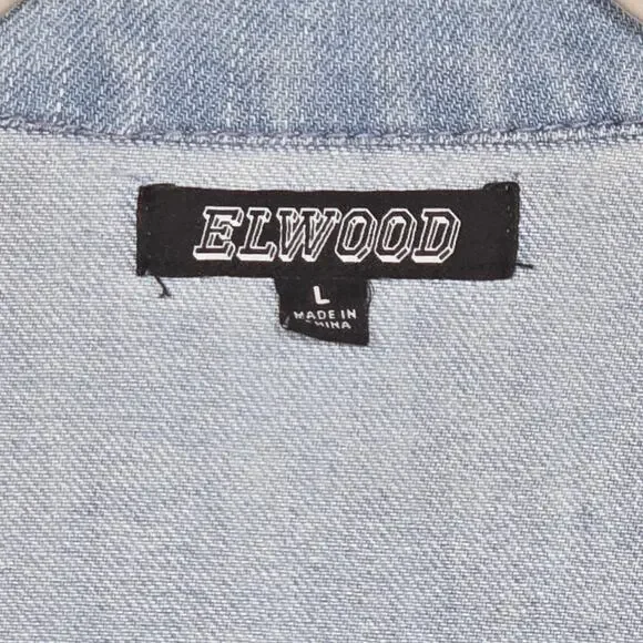 Chris Young Distressed Light Blue Denim Jacket Size Large. - Picture 7 of 12